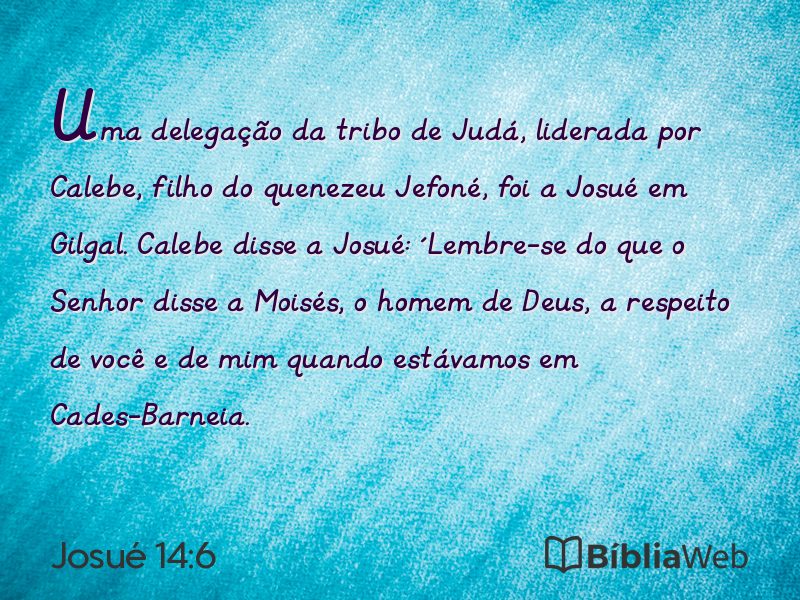Josué 14:6 em imagem para compartilhar