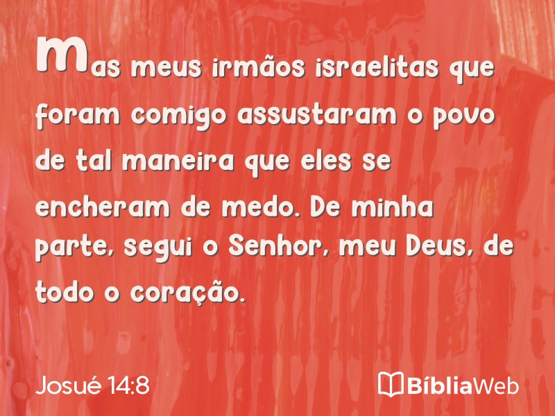 Josué 14:8 em imagem para compartilhar