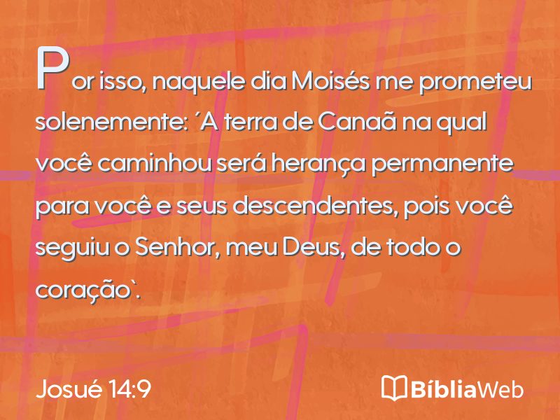 Josué 14:9 em imagem para compartilhar