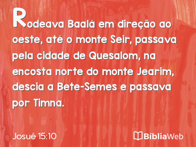 Josué 15:10 em imagem para compartilhar