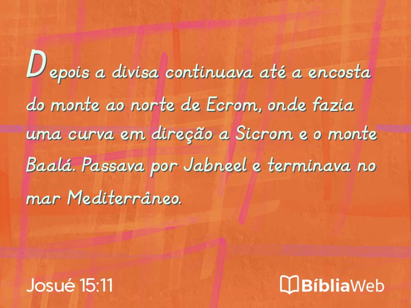 Josué 15:11 em imagem para compartilhar