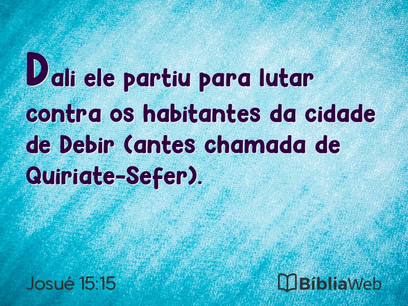 Josué 15:15 em imagem para compartilhar