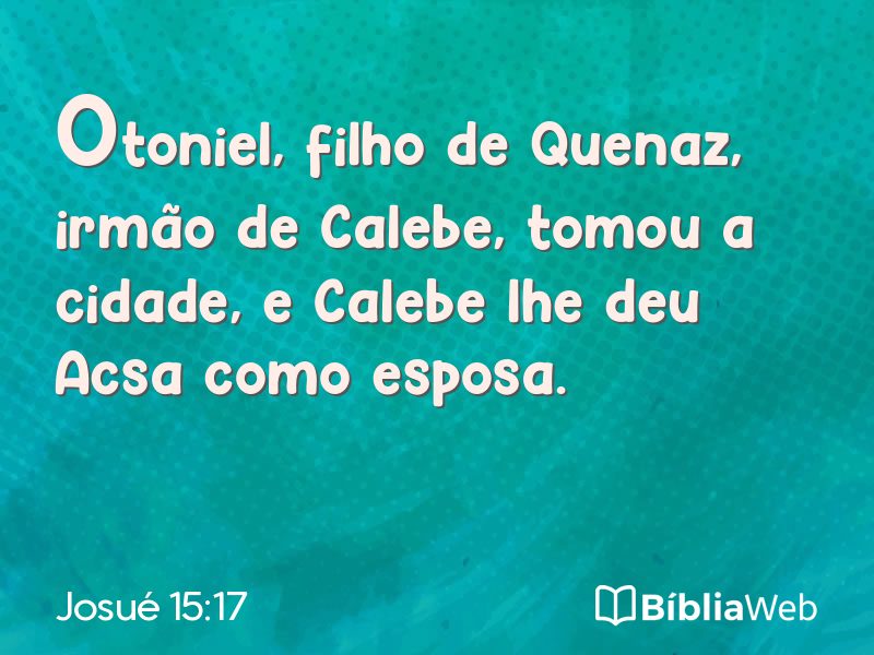 Josué 15:17 em imagem para compartilhar