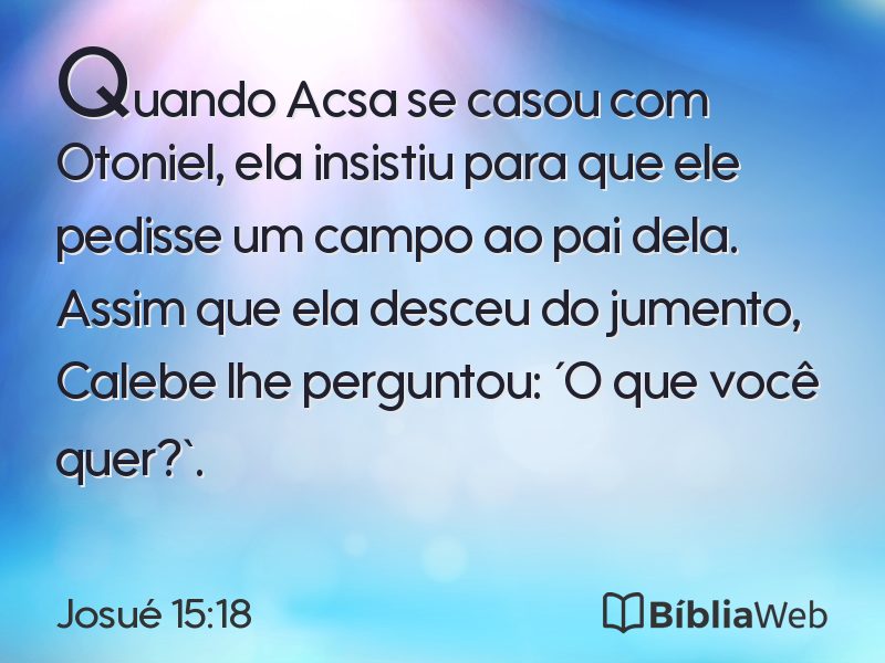 Josué 15:18 em imagem para compartilhar