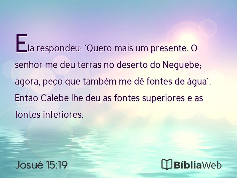 Josué 15:19 em imagem para compartilhar