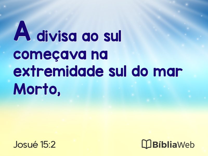 Josué 15:2 em imagem para compartilhar