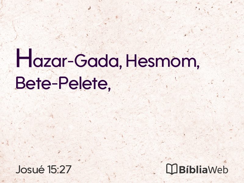 Josué 15:27 em imagem para compartilhar