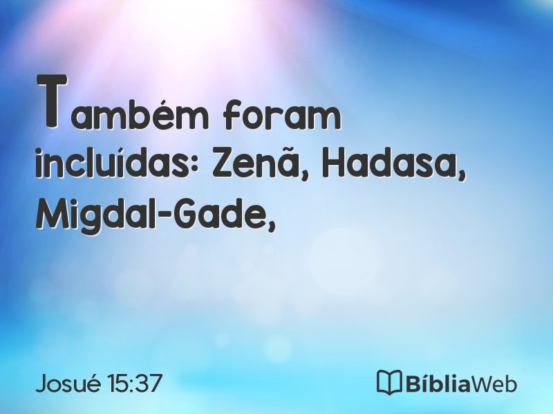 Josué 15:37 em imagem para compartilhar
