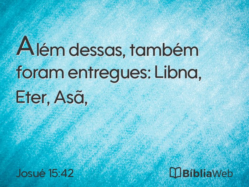 Josué 15:42 em imagem para compartilhar