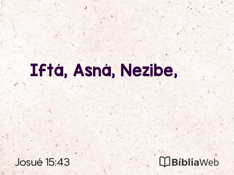 Josué 15:43 em imagem para compartilhar
