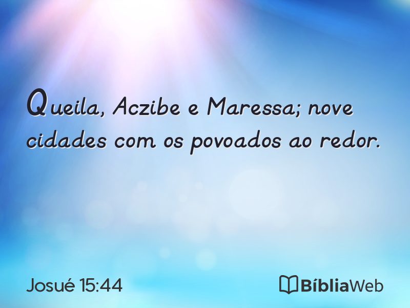 Josué 15:44 em imagem para compartilhar