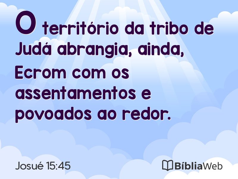 Josué 15:45 em imagem para compartilhar
