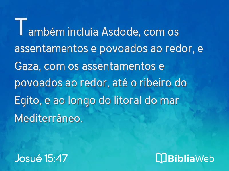 Josué 15:47 em imagem para compartilhar