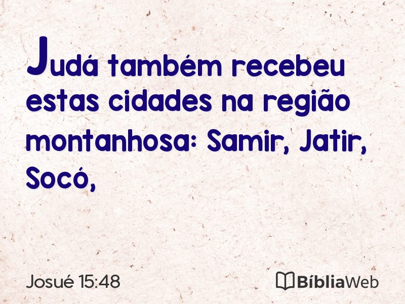 Josué 15:48 em imagem para compartilhar