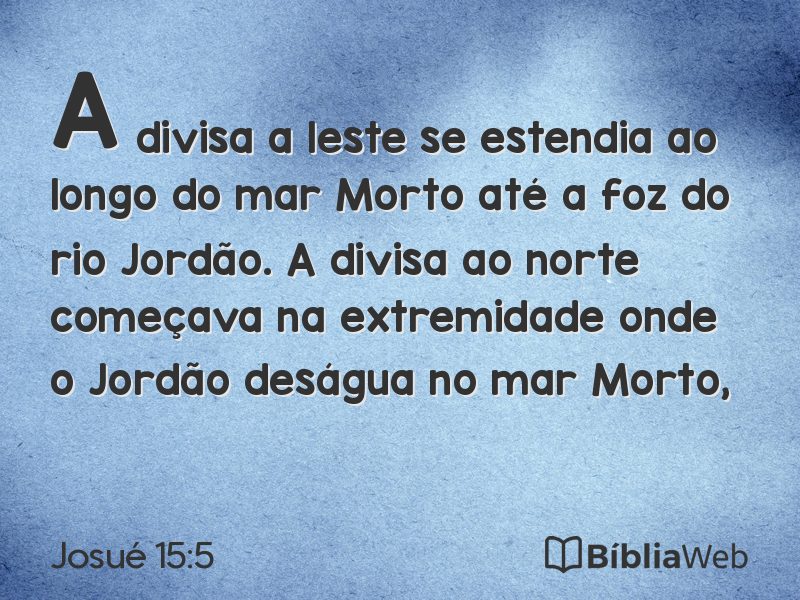Josué 15:5 em imagem para compartilhar
