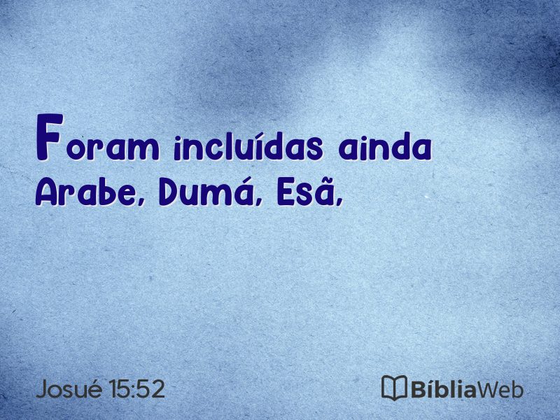 Josué 15:52 em imagem para compartilhar