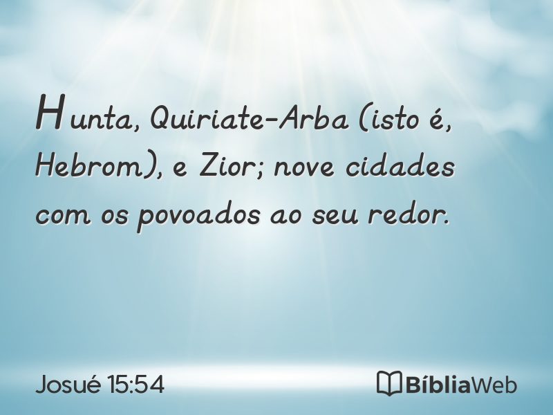 Josué 15:54 em imagem para compartilhar