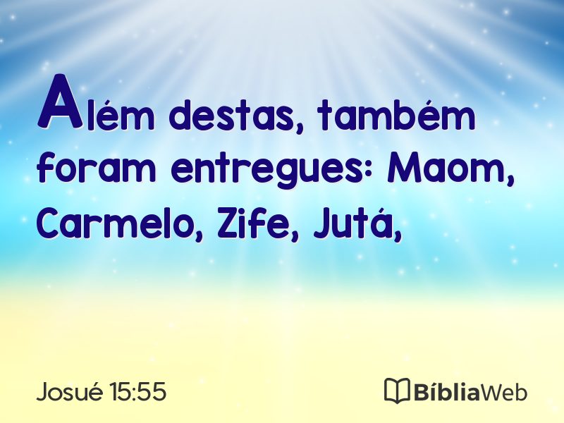Josué 15:55 em imagem para compartilhar