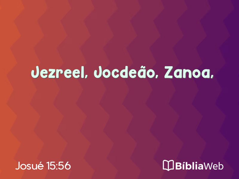 Josué 15:56 em imagem para compartilhar