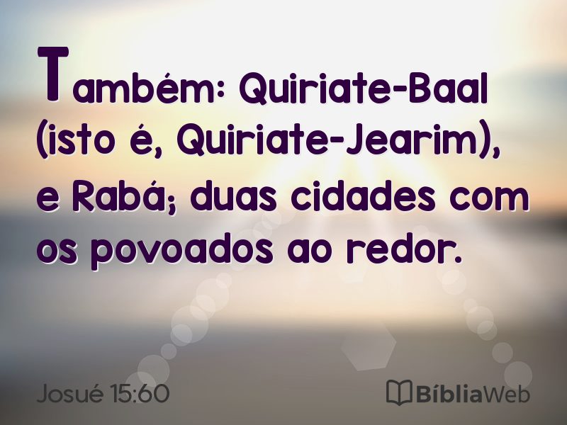 Josué 15:60 em imagem para compartilhar