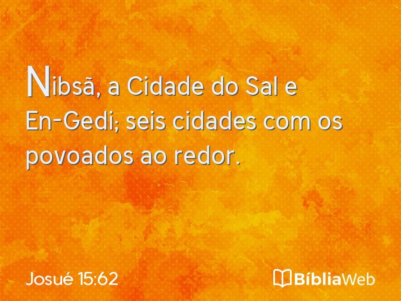 Josué 15:62 em imagem para compartilhar