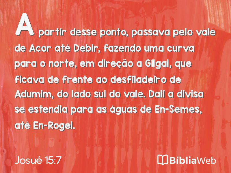 Josué 15:7 em imagem para compartilhar