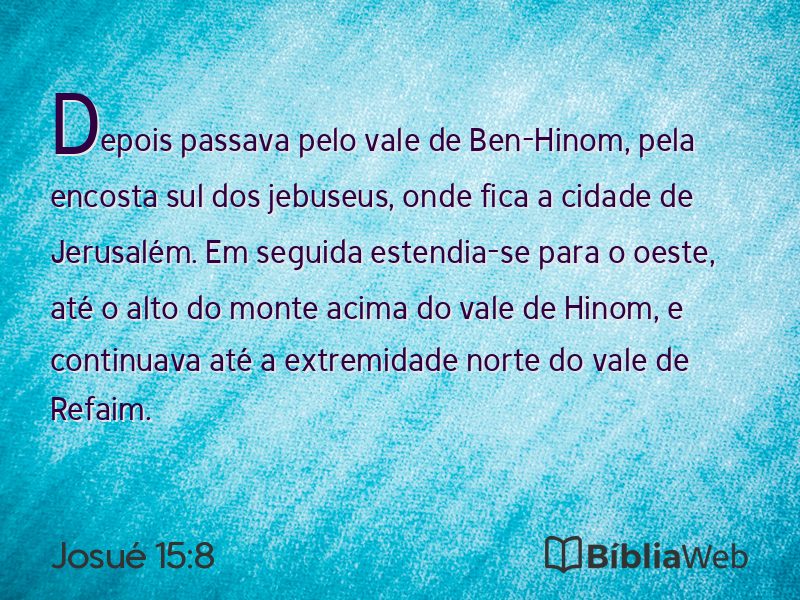 Josué 15:8 em imagem para compartilhar