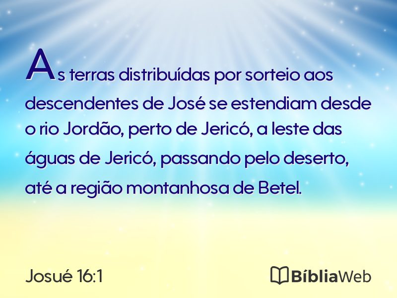 Josué 16:1 em imagem para compartilhar