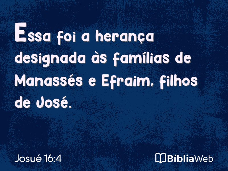 Josué 16:4 em imagem para compartilhar