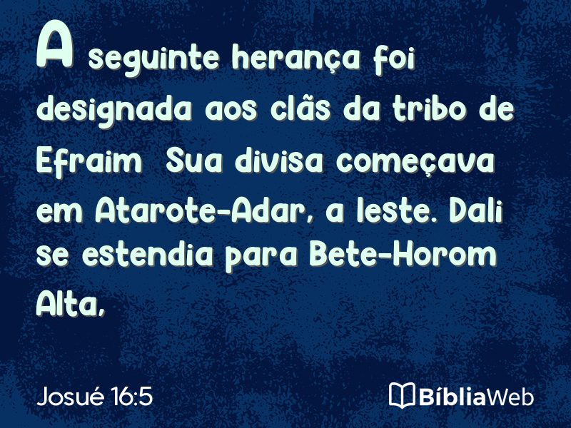 Josué 16:5 em imagem para compartilhar
