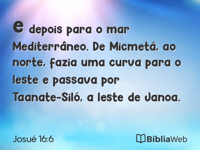 Josué 16:6 em imagem para compartilhar
