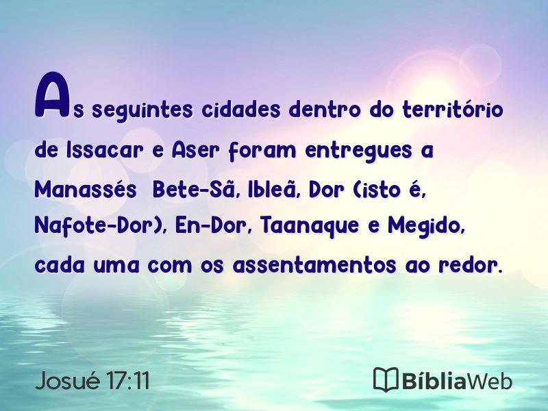 Josué 17:11 em imagem para compartilhar