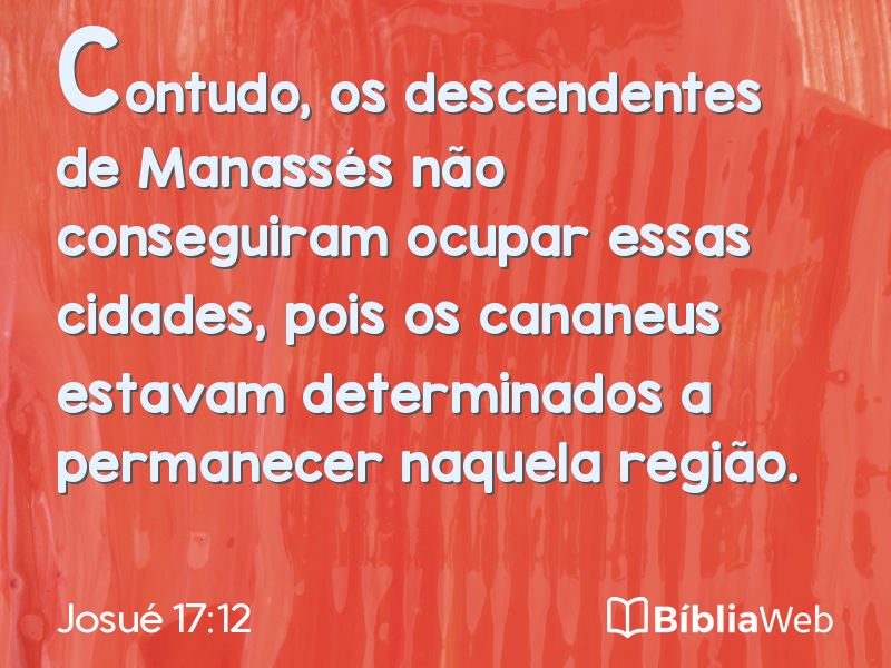 Josué 17:12 em imagem para compartilhar