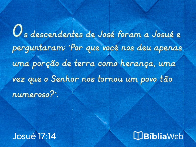 Josué 17:14 em imagem para compartilhar