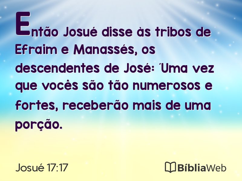 Josué 17:17 em imagem para compartilhar