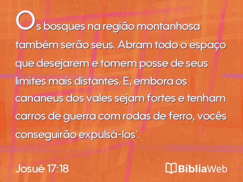 Josué 17:18 em imagem para compartilhar