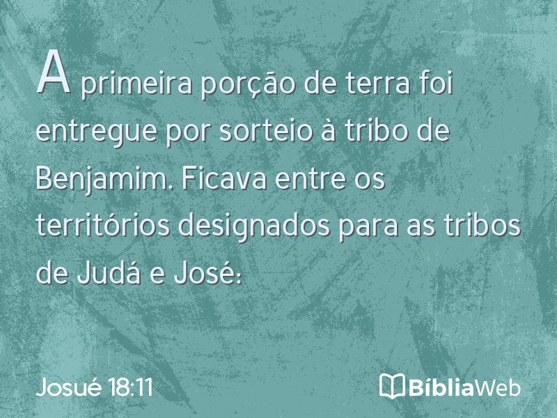Josué 18:11 em imagem para compartilhar