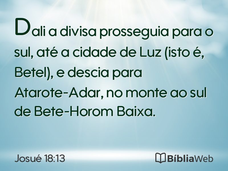 Josué 18:13 em imagem para compartilhar