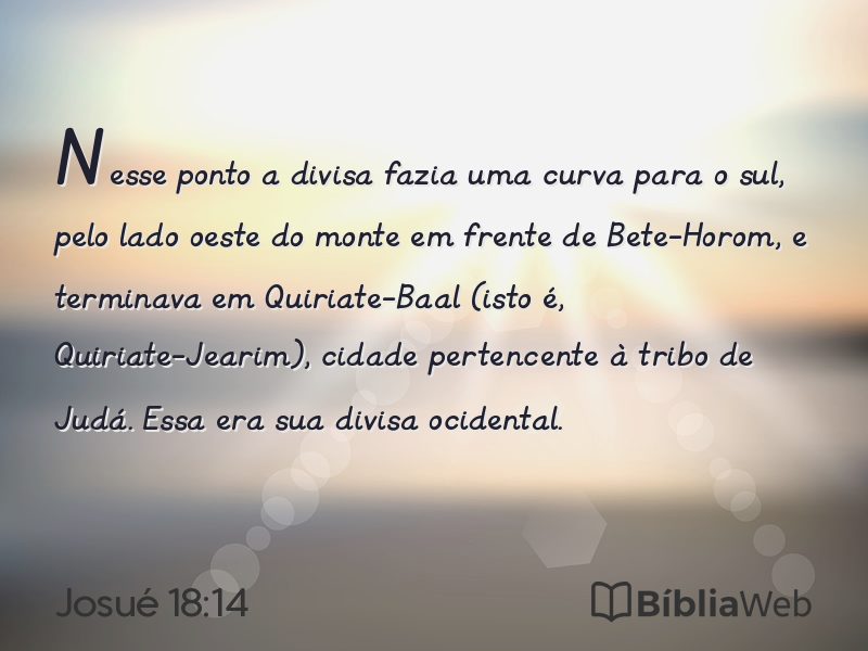 Josué 18:14 em imagem para compartilhar