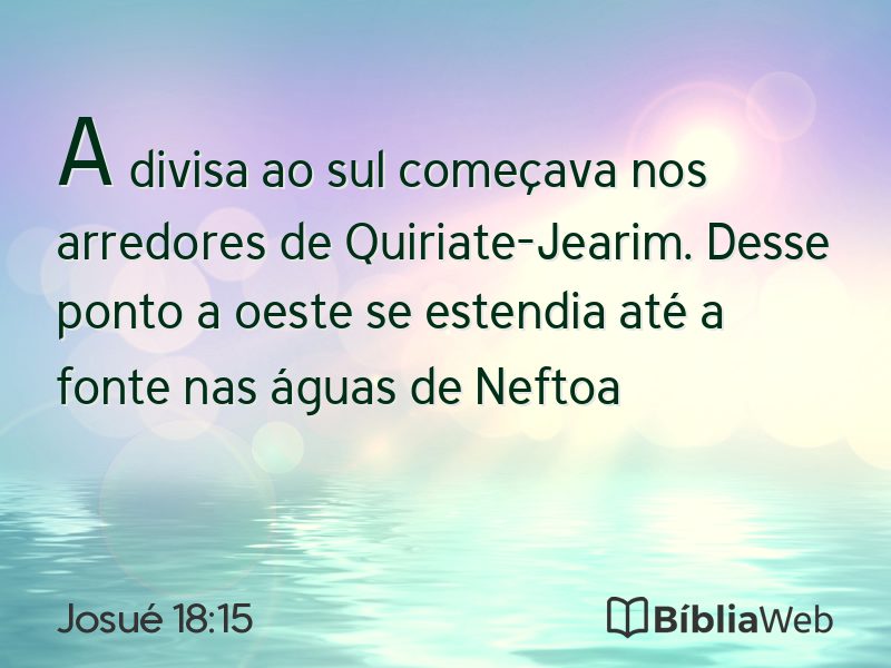 Josué 18:15 em imagem para compartilhar