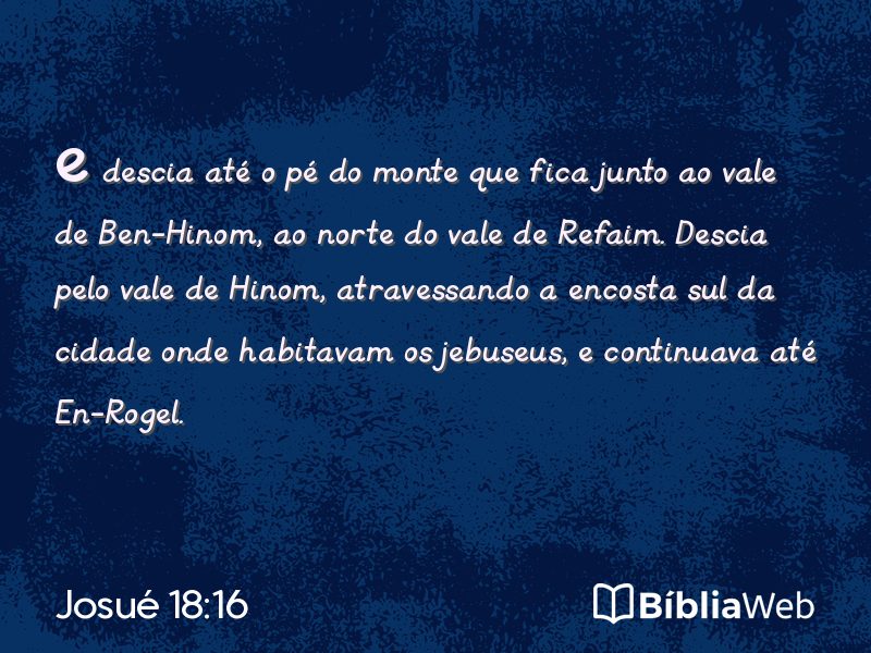 Josué 18:16 em imagem para compartilhar