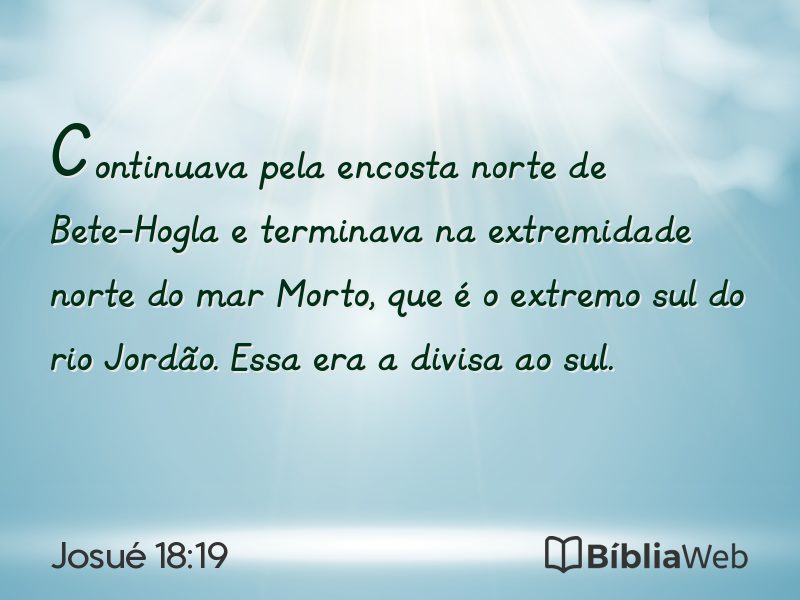 Josué 18:19 em imagem para compartilhar