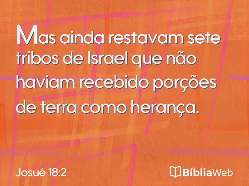 Josué 18:2 em imagem para compartilhar