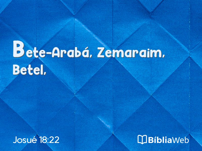 Josué 18:22 em imagem para compartilhar