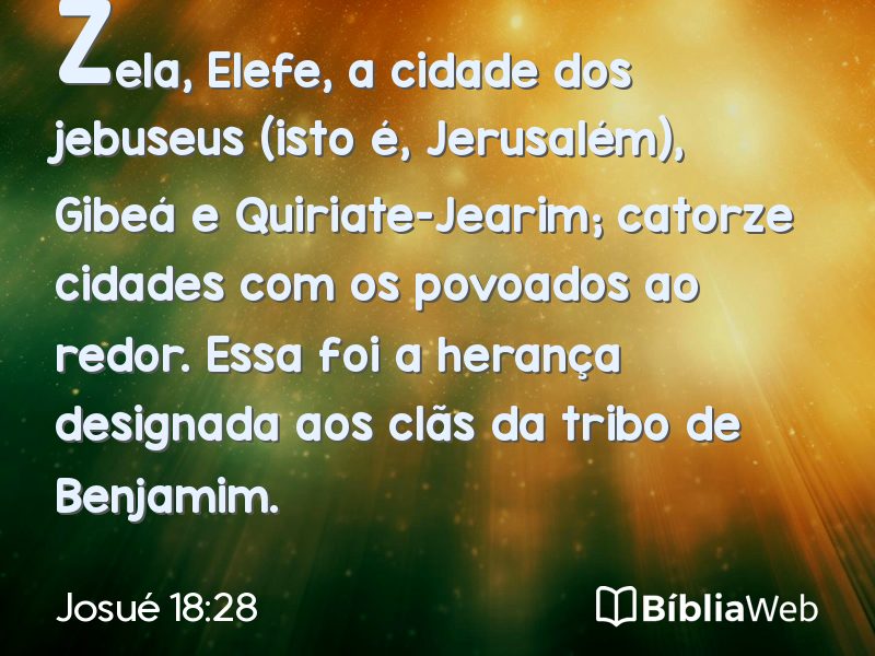 Josué 18:28 em imagem para compartilhar