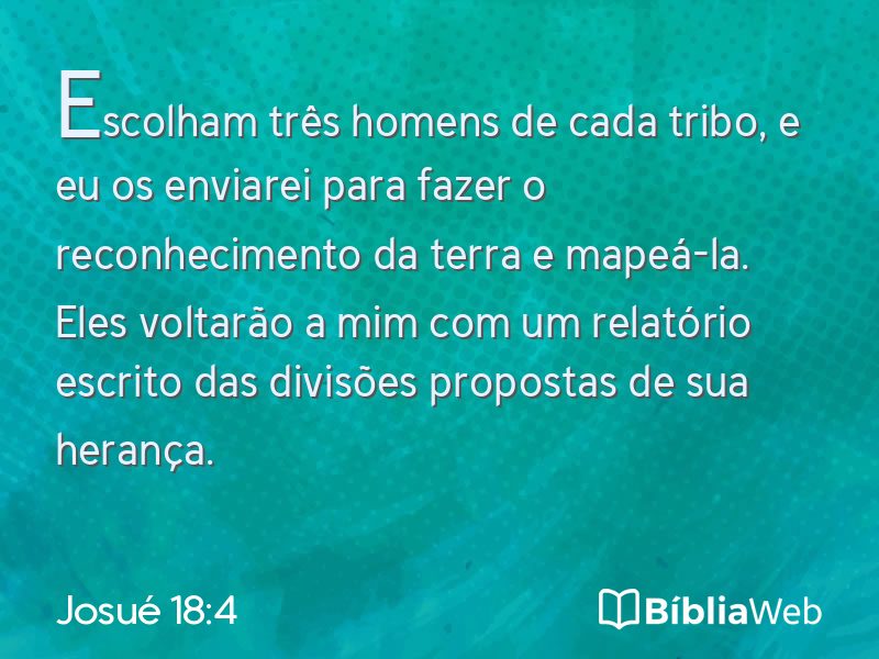 Josué 18:4 em imagem para compartilhar