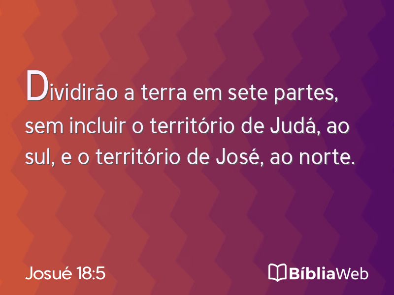Josué 18:5 em imagem para compartilhar