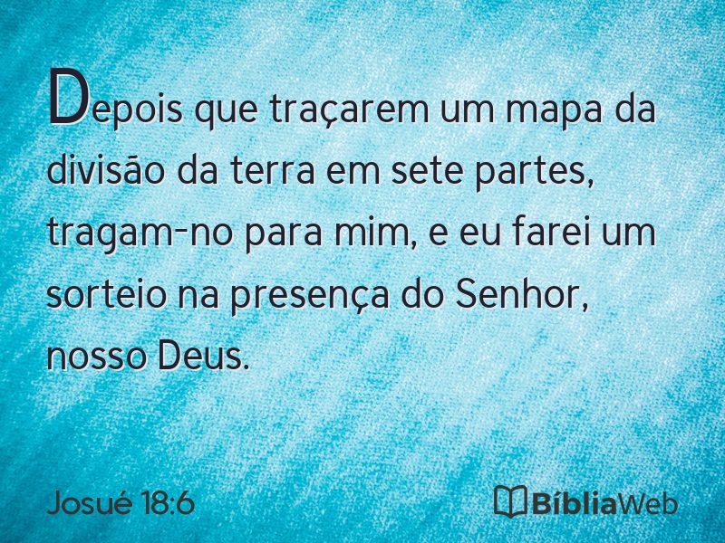 Josué 18:6 em imagem para compartilhar