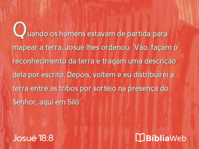 Josué 18:8 em imagem para compartilhar