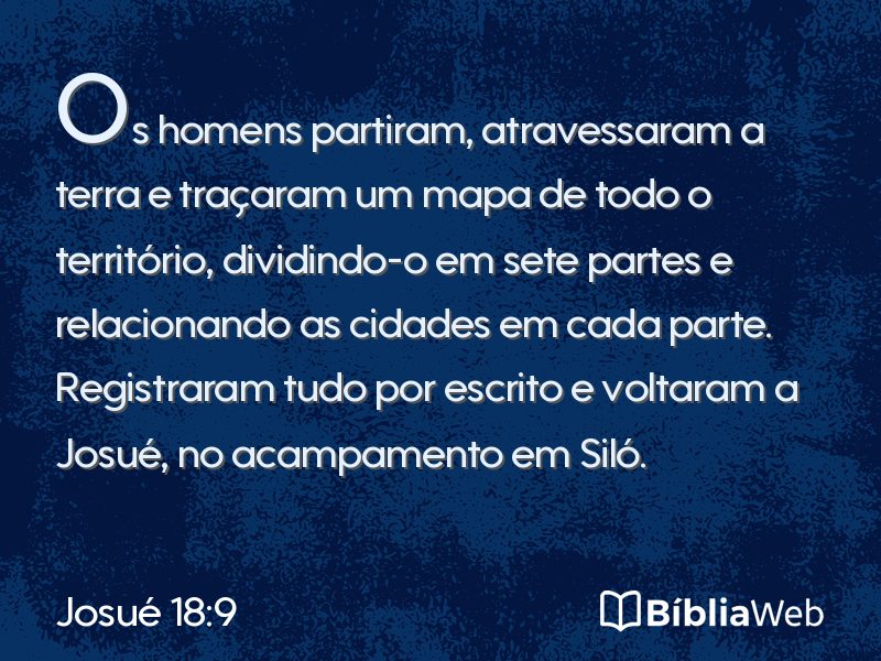 Josué 18:9 em imagem para compartilhar